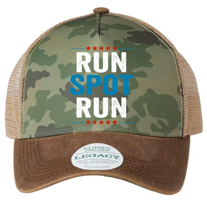 Run Spot Run Run Spot Run Trump 2024 Legacy Tie Dye Trucker Hat