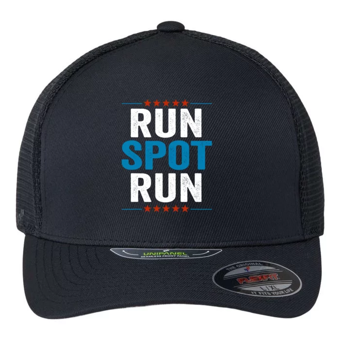 Run Spot Run Run Spot Run Trump 2024 Flexfit Unipanel Trucker Cap