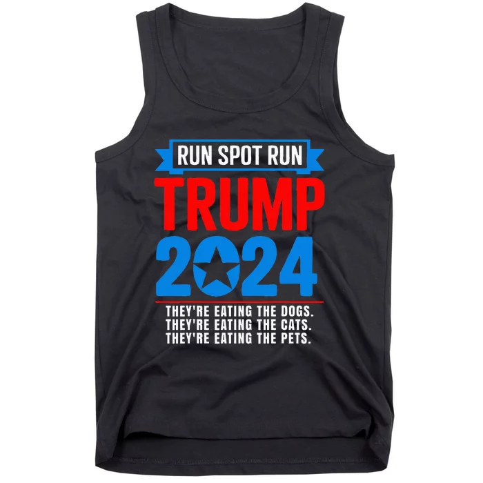 Run Spot Run Funny 2024 Presidential Debate Harris Trump Tank Top