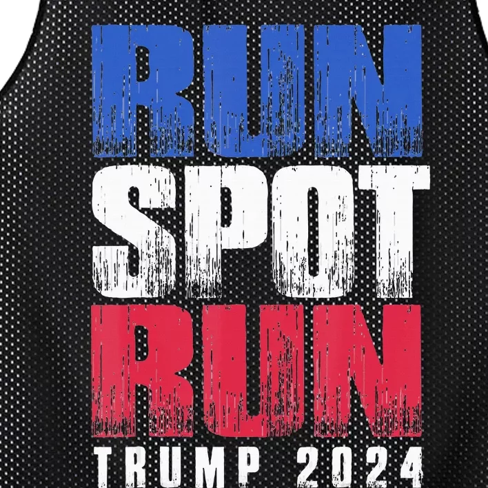 Run Spot Run Run Spot Run Trump 2024 Mesh Reversible Basketball Jersey Tank