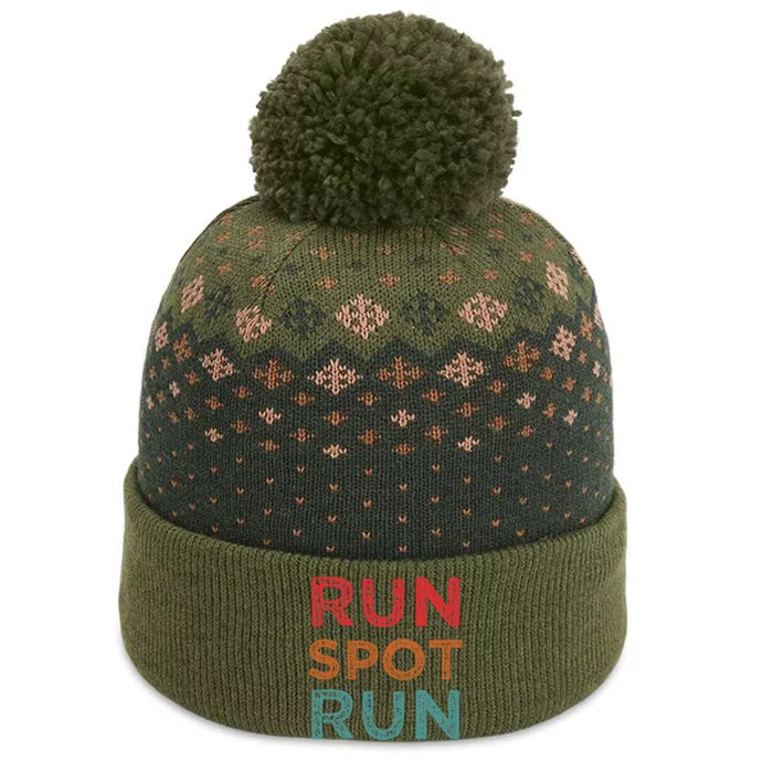 Run Spot Run Trump 2024 Funny Election Spot Run Trump 2024 The Baniff Cuffed Pom Beanie