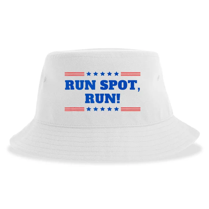 Run Spot Run! Funny Donald Trump Debate Quote 2024 Sustainable Bucket Hat