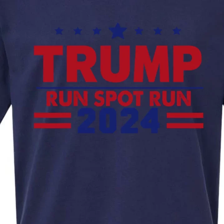 Run Spot Run Run Spot Run Trump 2024 Sueded Cloud Jersey T-Shirt