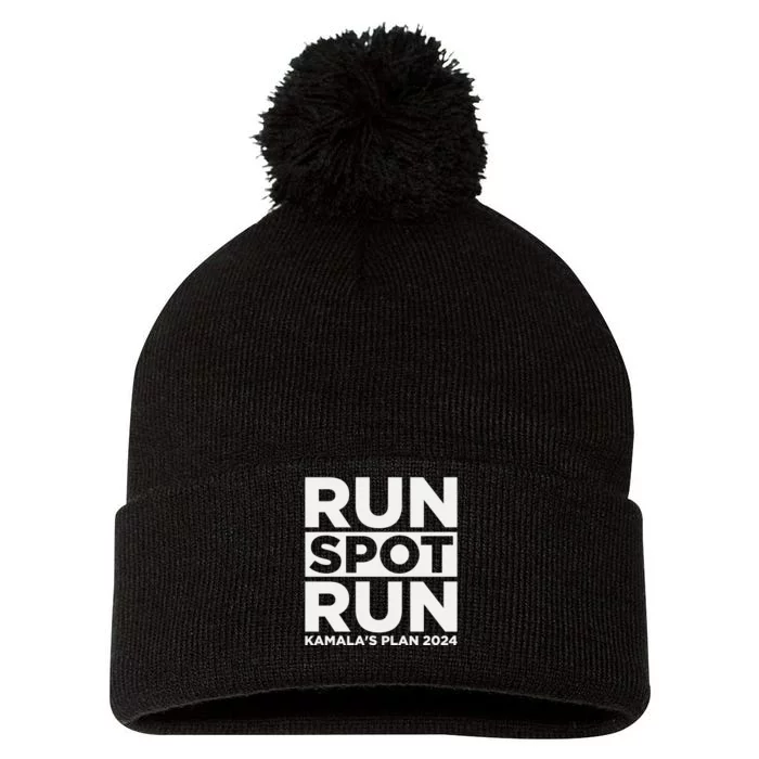 Run Spot Run KamalaS Plan 2024 Pom Pom 12in Knit Beanie