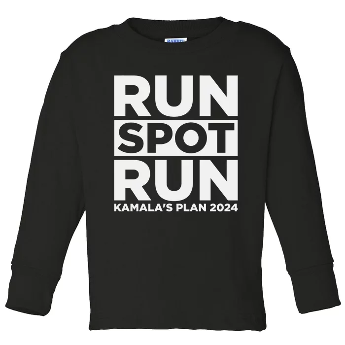 Run Spot Run KamalaS Plan 2024 Toddler Long Sleeve Shirt