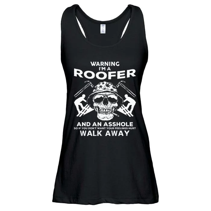 Roofer Skull Roofer Ladies Essential Flowy Tank