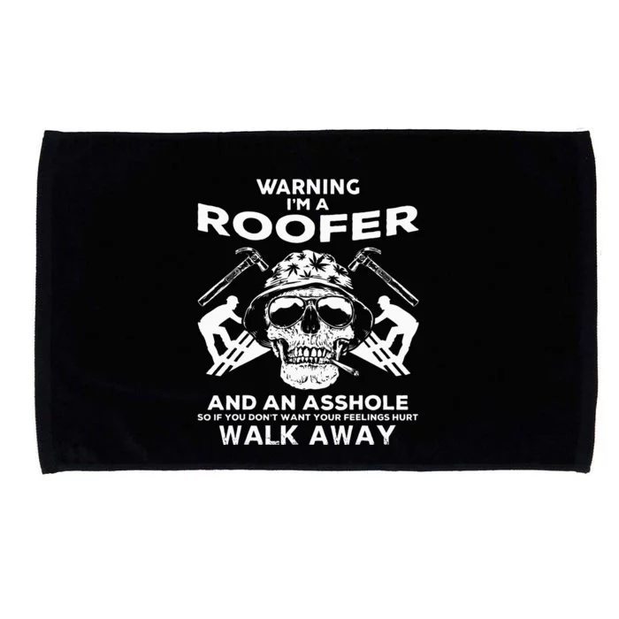 Roofer Skull Roofer Microfiber Hand Towel