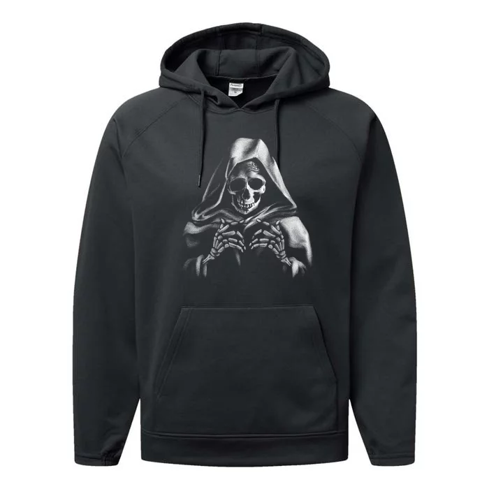 Reaper Skeleton Performance Fleece Hoodie