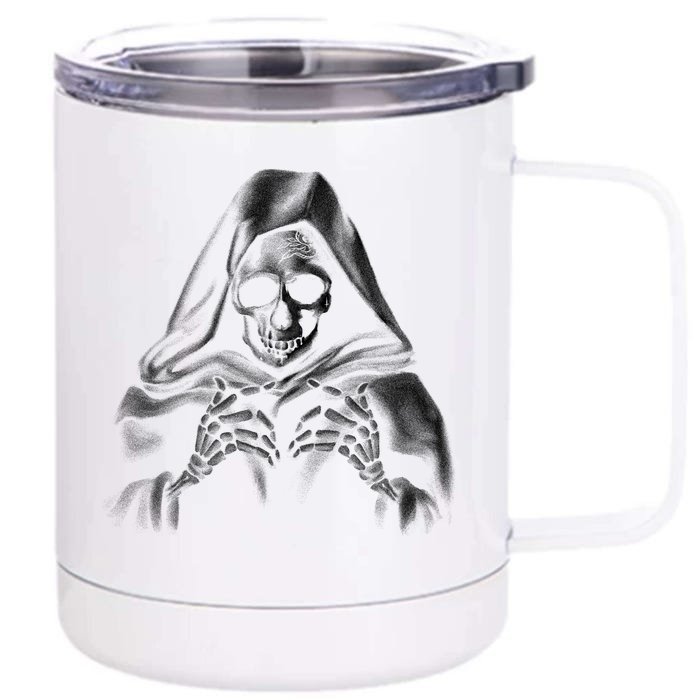 Reaper Skeleton Front & Back 12oz Stainless Steel Tumbler Cup