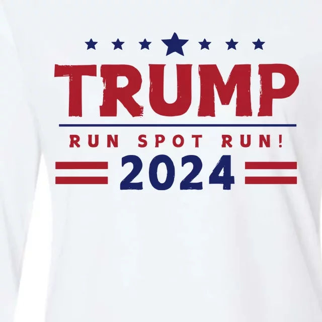 Run Spot Run Trump 2024 Womens Cotton Relaxed Long Sleeve T-Shirt