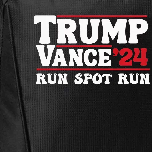 Run Spot Run Trump Vance 2024 Funny Election Debate City Backpack