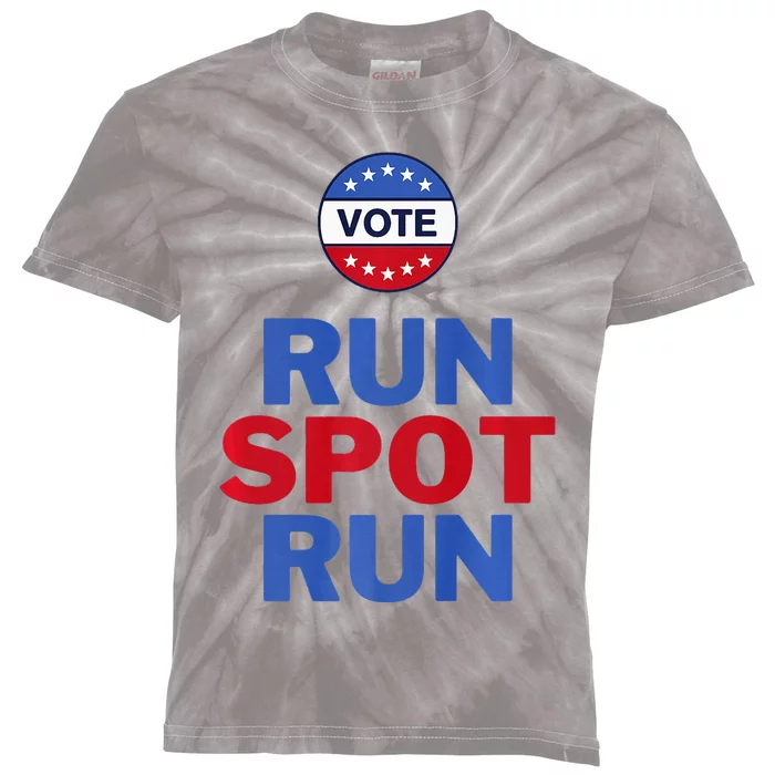 Run Spot Run. Trump And Harris Debate Kids Tie-Dye T-Shirt