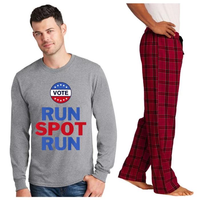 Run Spot Run. Trump And Harris Debate Long Sleeve Pajama Set