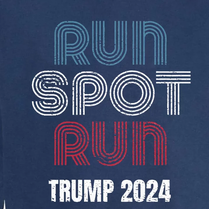 Run Spot Run Run Spot Run Trump Kamala Debate 2024 Garment-Dyed Sweatshirt