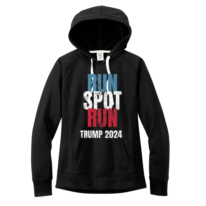 Run Spot Run Run Spot Run Trump Kamala Debate 2024 Women's Fleece Hoodie