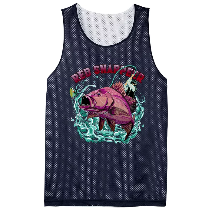 Red Snapper Mesh Reversible Basketball Jersey Tank