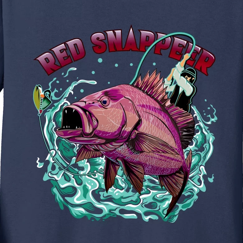 Red Snapper Kids Long Sleeve Shirt