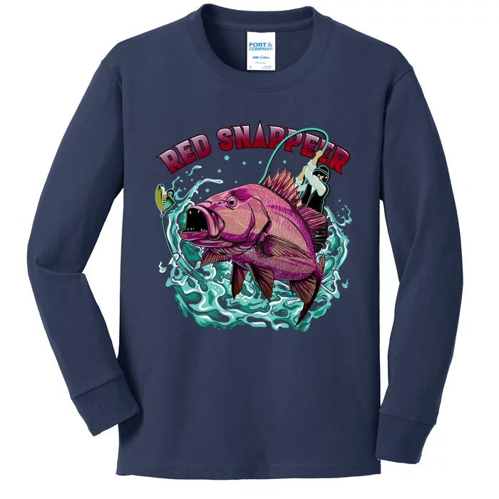 Red Snapper Kids Long Sleeve Shirt