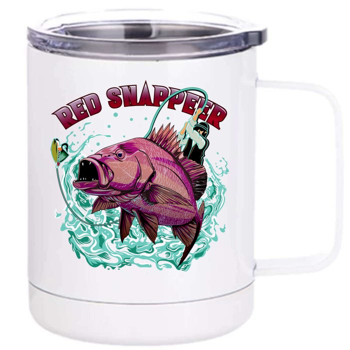 Red Snapper Front & Back 12oz Stainless Steel Tumbler Cup