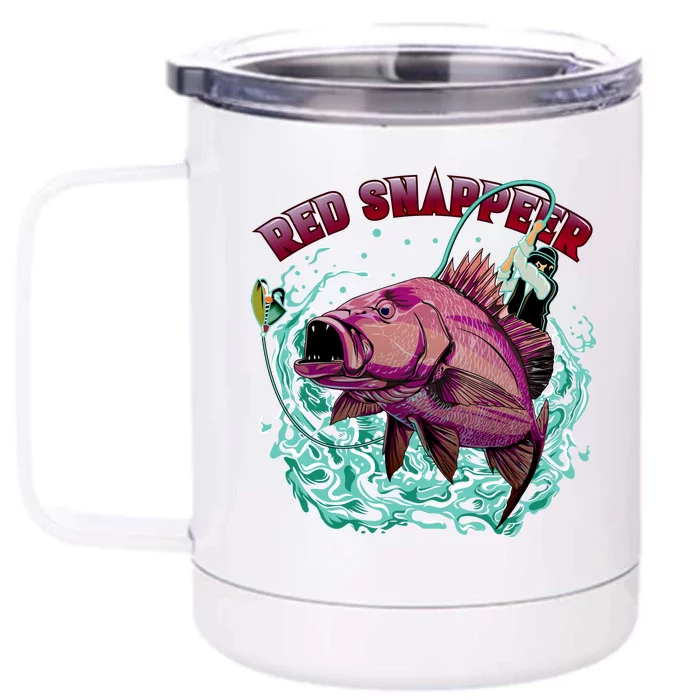 Red Snapper Front & Back 12oz Stainless Steel Tumbler Cup