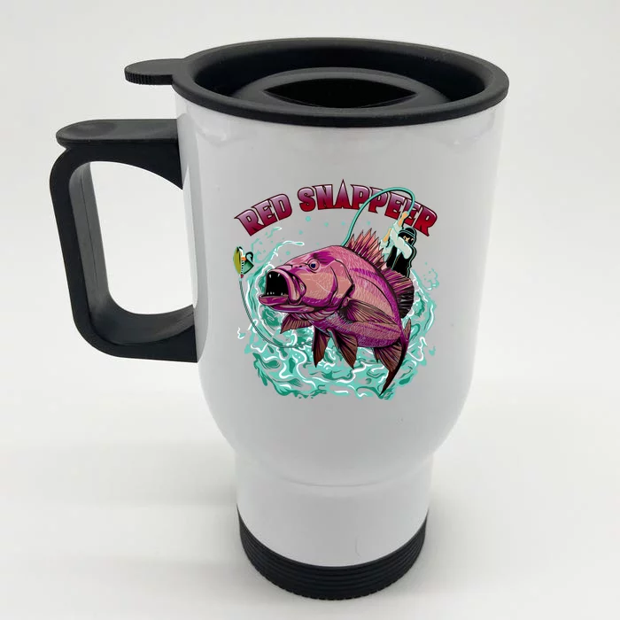 Red Snapper Front & Back Stainless Steel Travel Mug