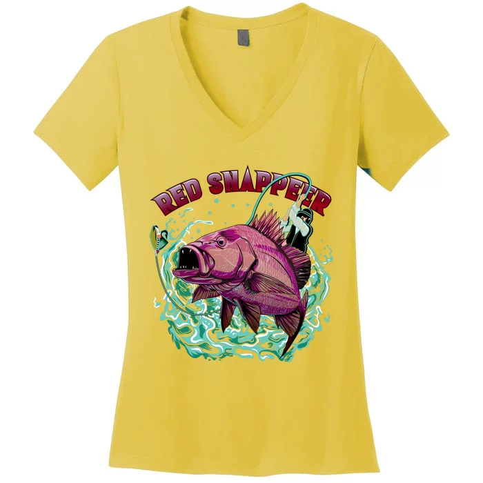 Red Snapper Women's V-Neck T-Shirt