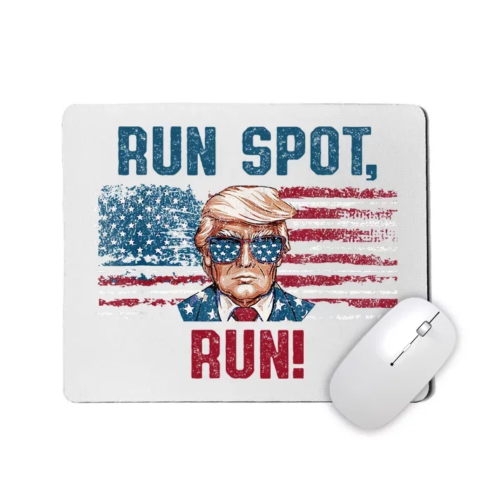 Run Spot Run Funny Donald Trump Debate Quote 2024 Kamala Mousepad