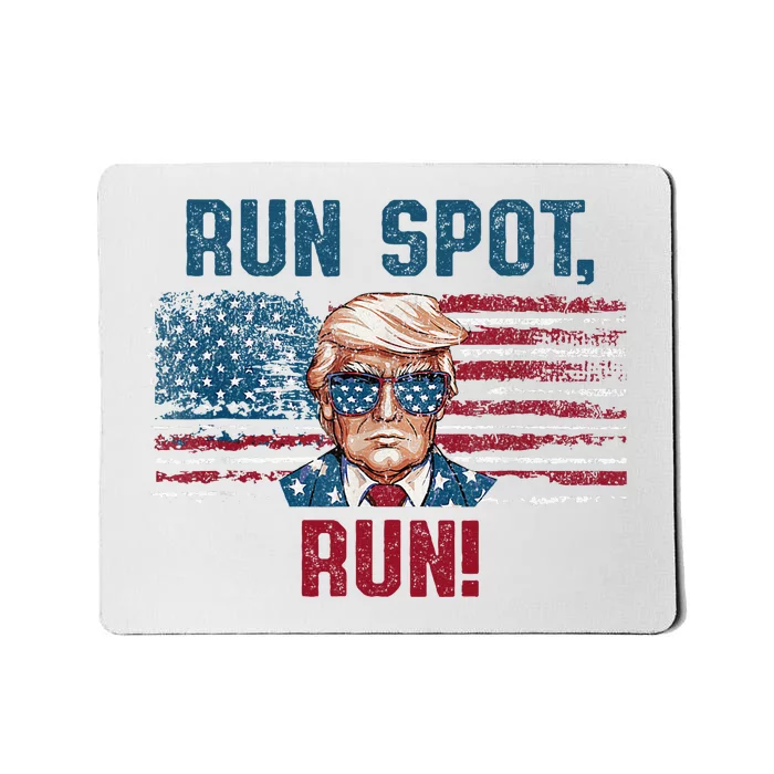 Run Spot Run Funny Donald Trump Debate Quote 2024 Kamala Mousepad