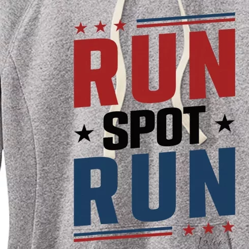 Run Spot Run Run Spot Run Trump 2024 Women's Fleece Hoodie