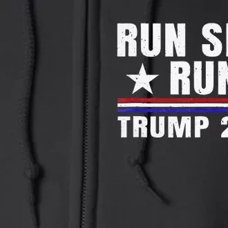 Run Spot Run Trump 2024 Debate Quote Funny Political Full Zip Hoodie