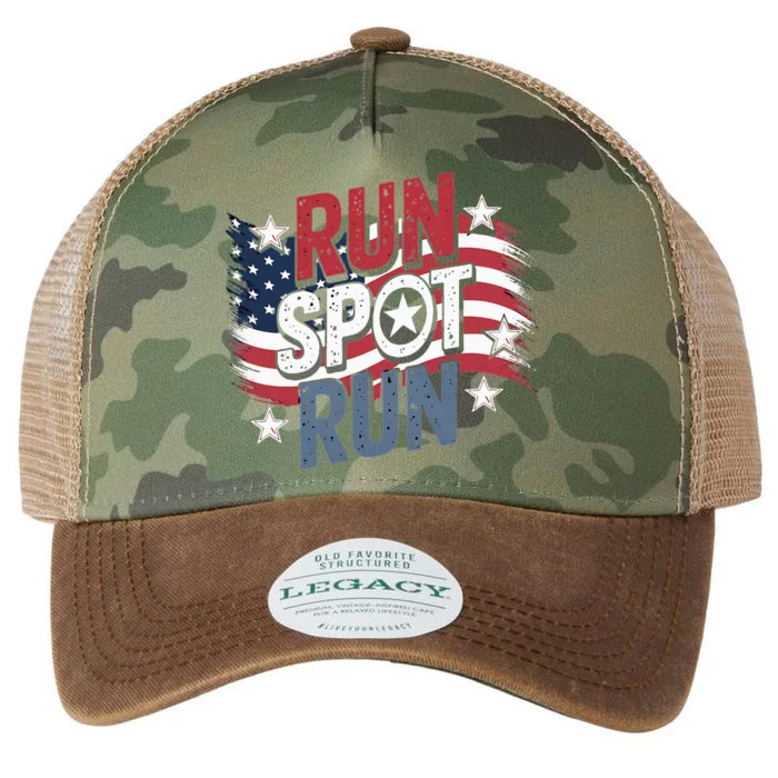 Run Spot Run Funny Quote Debate Trump Kamala Election 2024 Legacy Tie Dye Trucker Hat