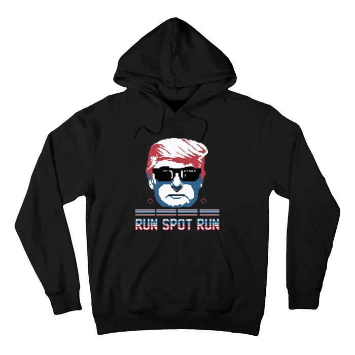 Run Spot Run Funny Quote Debate Trump Kamala Election 2024 Hoodie