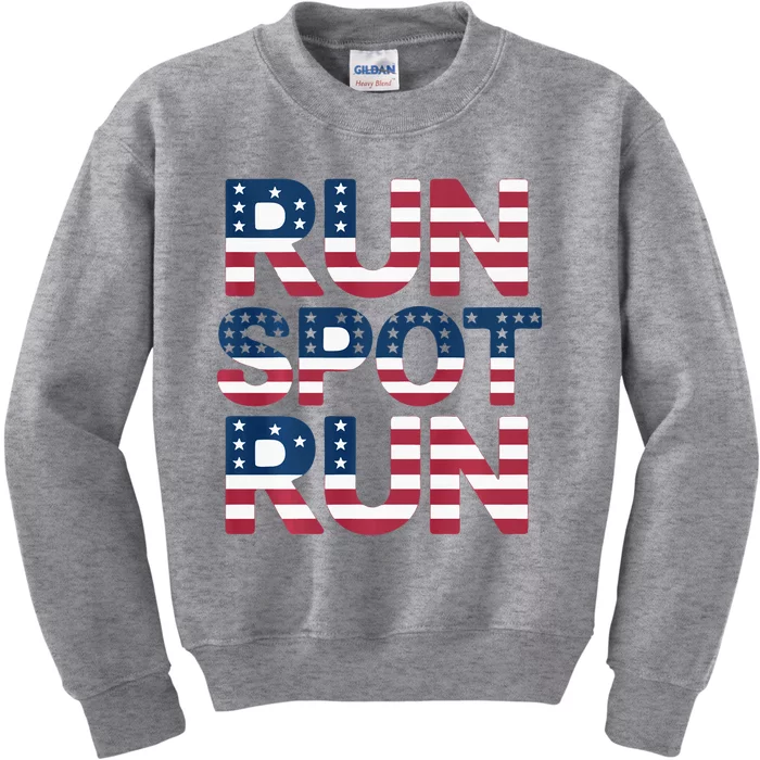 Run Spot Run 2024 Presidential Debate Harris Trump Kids Sweatshirt