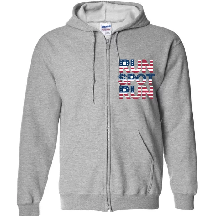 Run Spot Run 2024 Presidential Debate Harris Trump Full Zip Hoodie