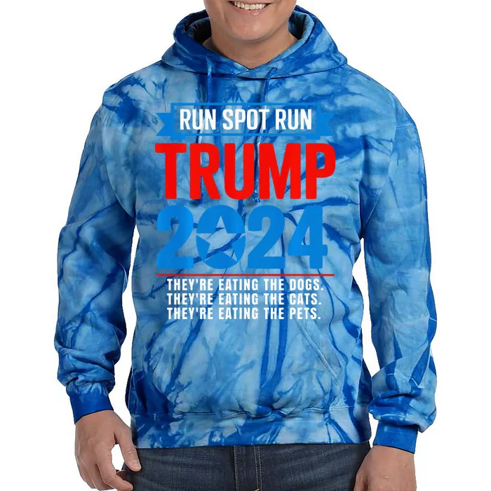 Run Spot Run 2024 Presidential Debate Harris Trump Tie Dye Hoodie