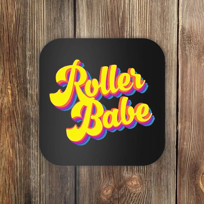 Roller Skate Retro 70s Derby Skater Babe Roller Disco Coaster