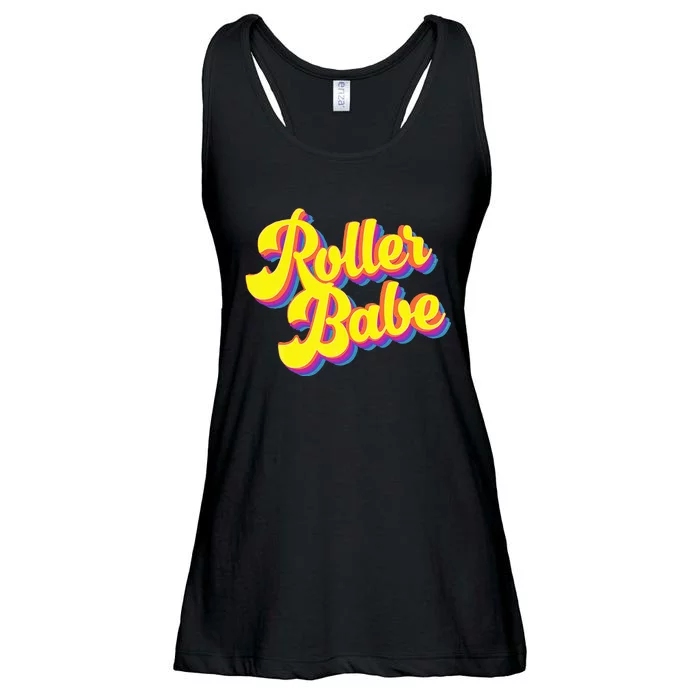 Roller Skate Retro 70s Derby Skater Babe Roller Disco Ladies Essential Flowy Tank