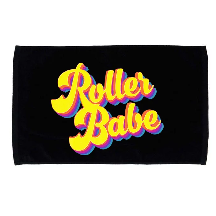 Roller Skate Retro 70s Derby Skater Babe Roller Disco Microfiber Hand Towel