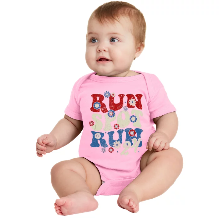 Run Spot Run 2024 Trump Debate Election 2024 Baby Bodysuit