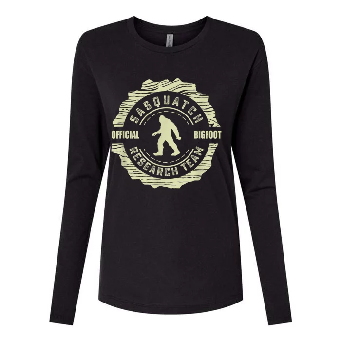 Retro Sasquatch Research Team Vintage Bigfoot Womens Cotton Relaxed Long Sleeve T-Shirt