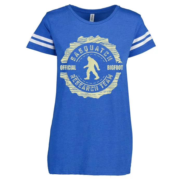 Retro Sasquatch Research Team Vintage Bigfoot Enza Ladies Jersey Football T-Shirt