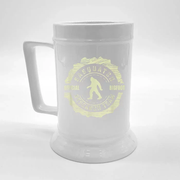 Retro Sasquatch Research Team Vintage Bigfoot Front & Back Beer Stein