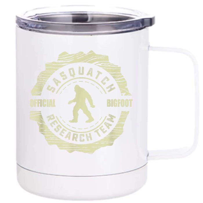 Retro Sasquatch Research Team Vintage Bigfoot Front & Back 12oz Stainless Steel Tumbler Cup