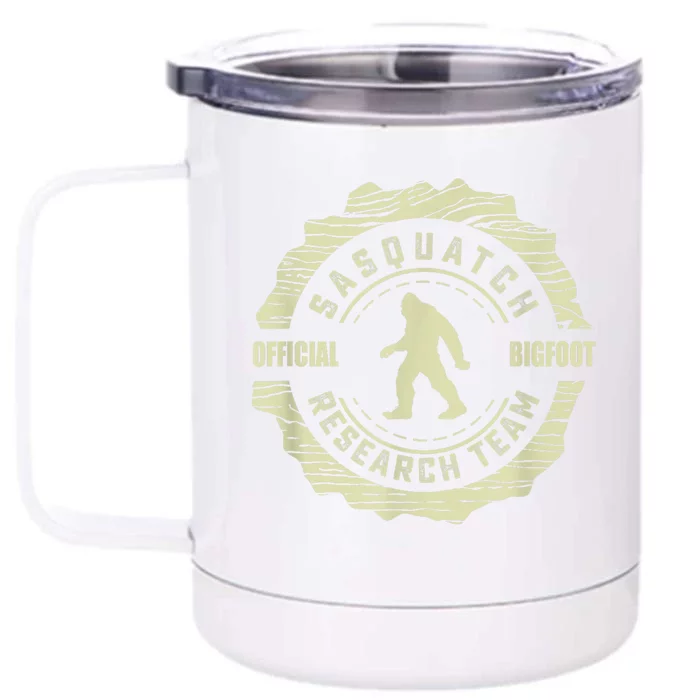 Retro Sasquatch Research Team Vintage Bigfoot Front & Back 12oz Stainless Steel Tumbler Cup