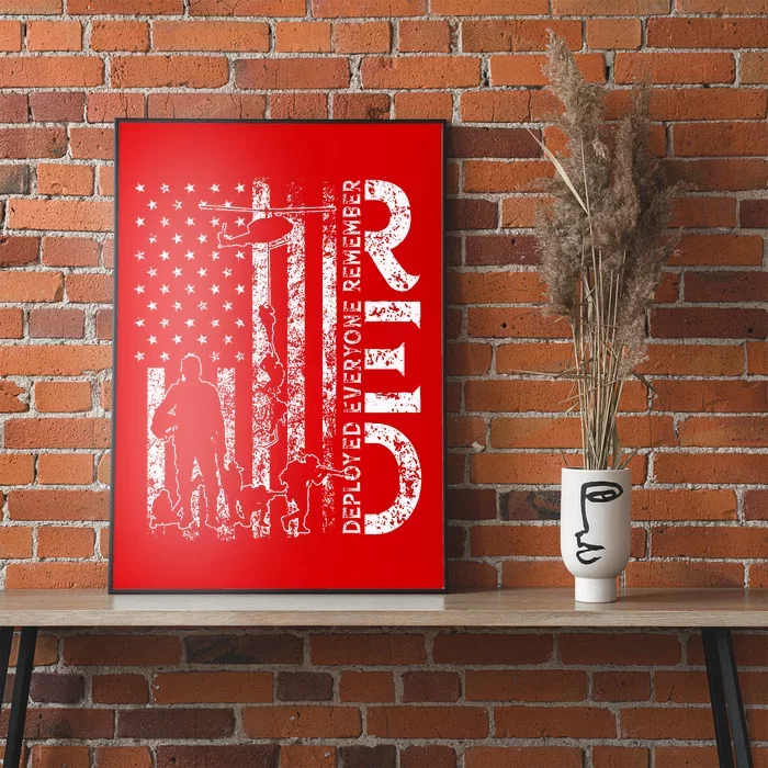 R.E.D. Soldiers Remember Everyone Deployed Military Support Poster