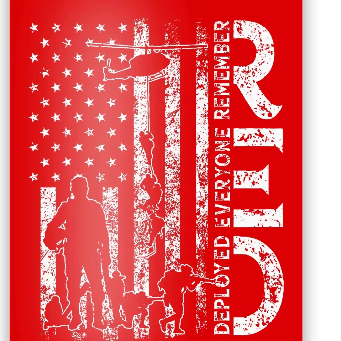 R.E.D. Soldiers Remember Everyone Deployed Military Support Poster