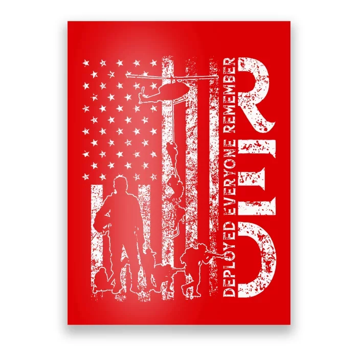 R.E.D. Soldiers Remember Everyone Deployed Military Support Poster