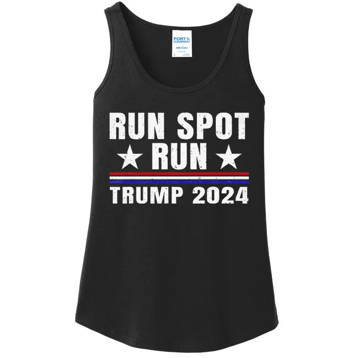 Run Spot Run Trump 2024 Debate Ladies Essential Tank