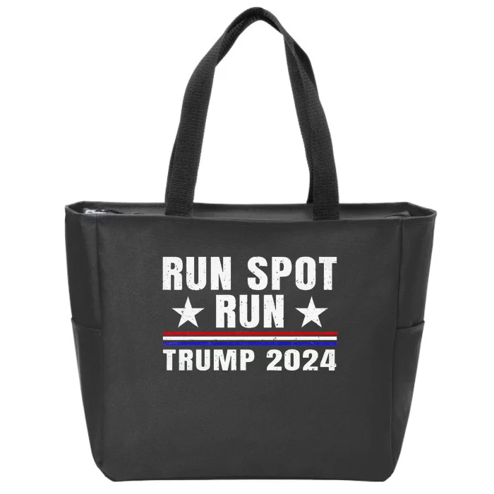 Run Spot Run Trump 2024 Debate Zip Tote Bag