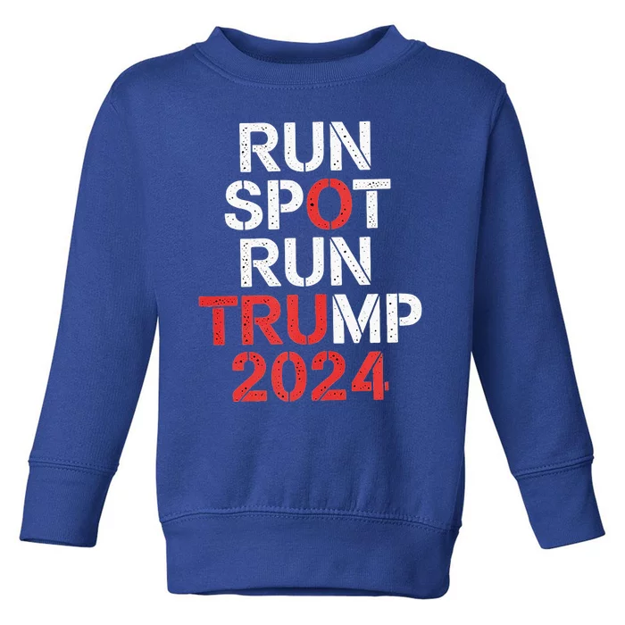 Run Spot Run 2024 Trump Debate Toddler Sweatshirt